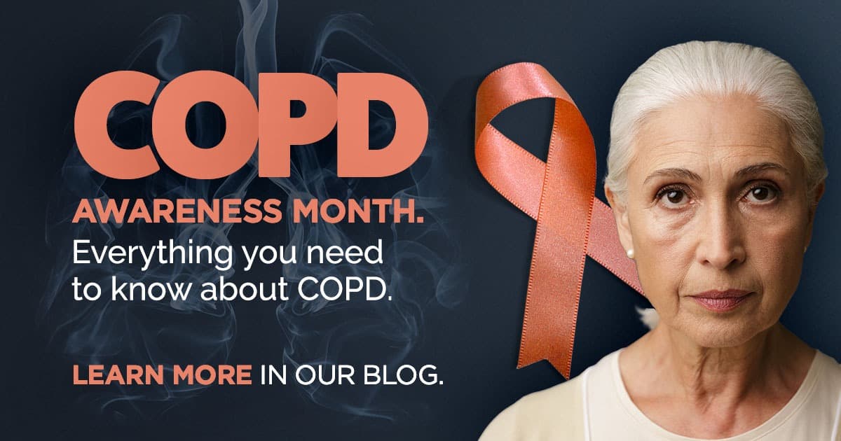 COPD Awareness month, Older woman, pink ribbon